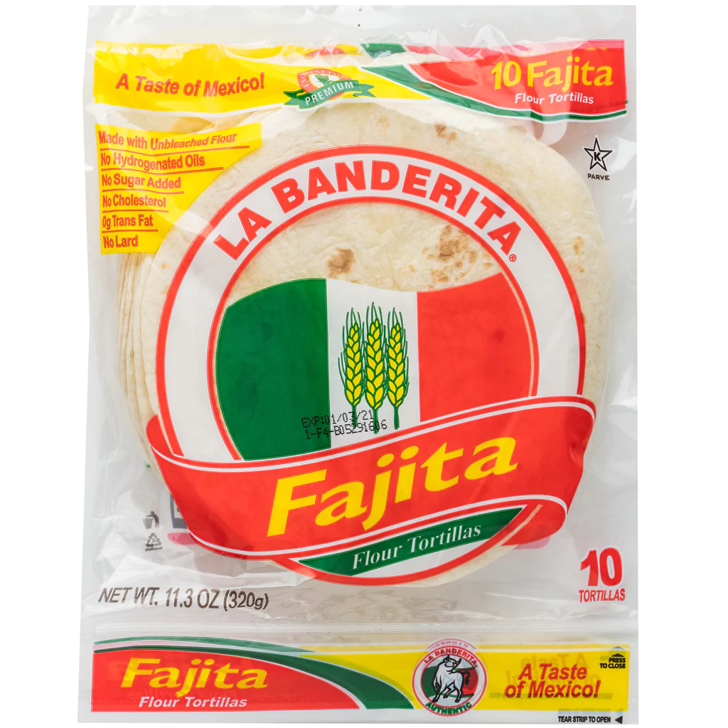 LA BANDERITA FAJITA FLOUR TORTILLAS  320G