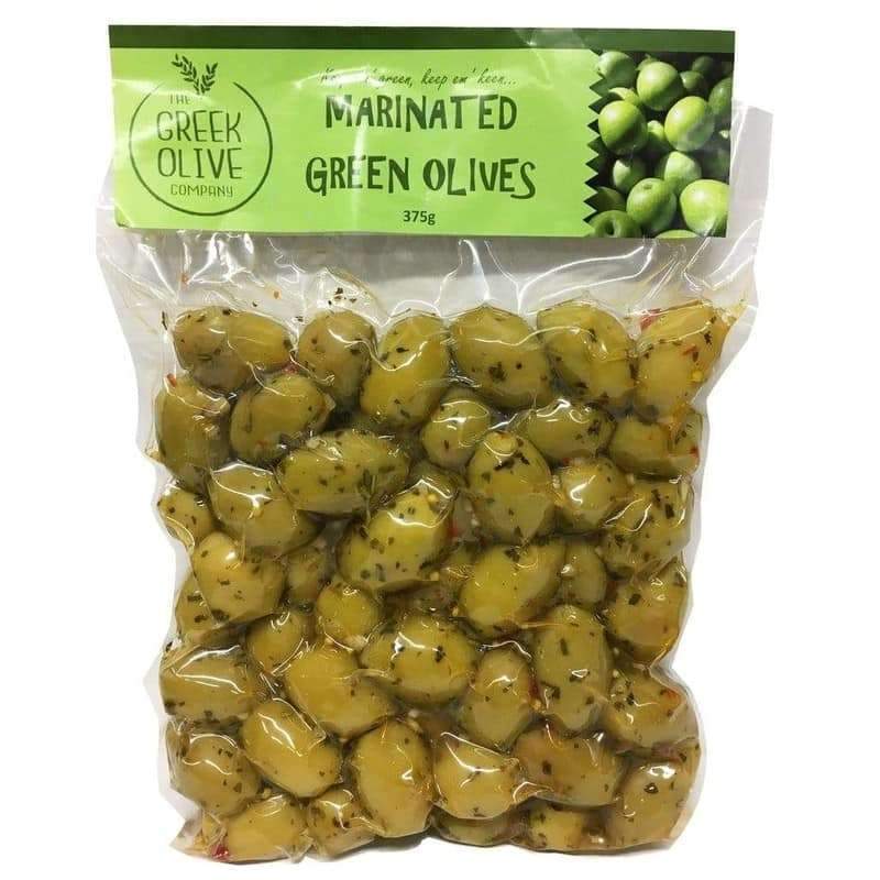 The Greek  Green Marinated Olives 375g