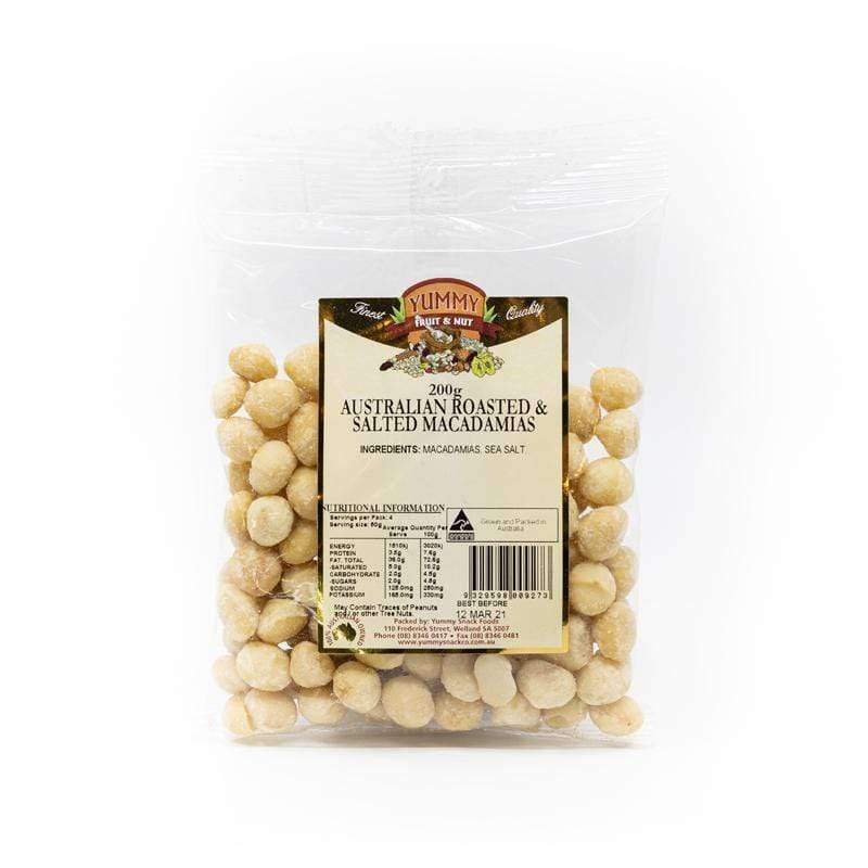Yummy Au Roasted &amp; Salted Macadamias 200G