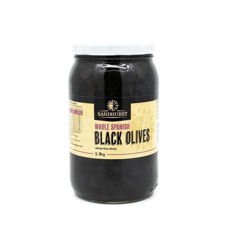 Sandhurst Whole Black Olives 1.9Kg