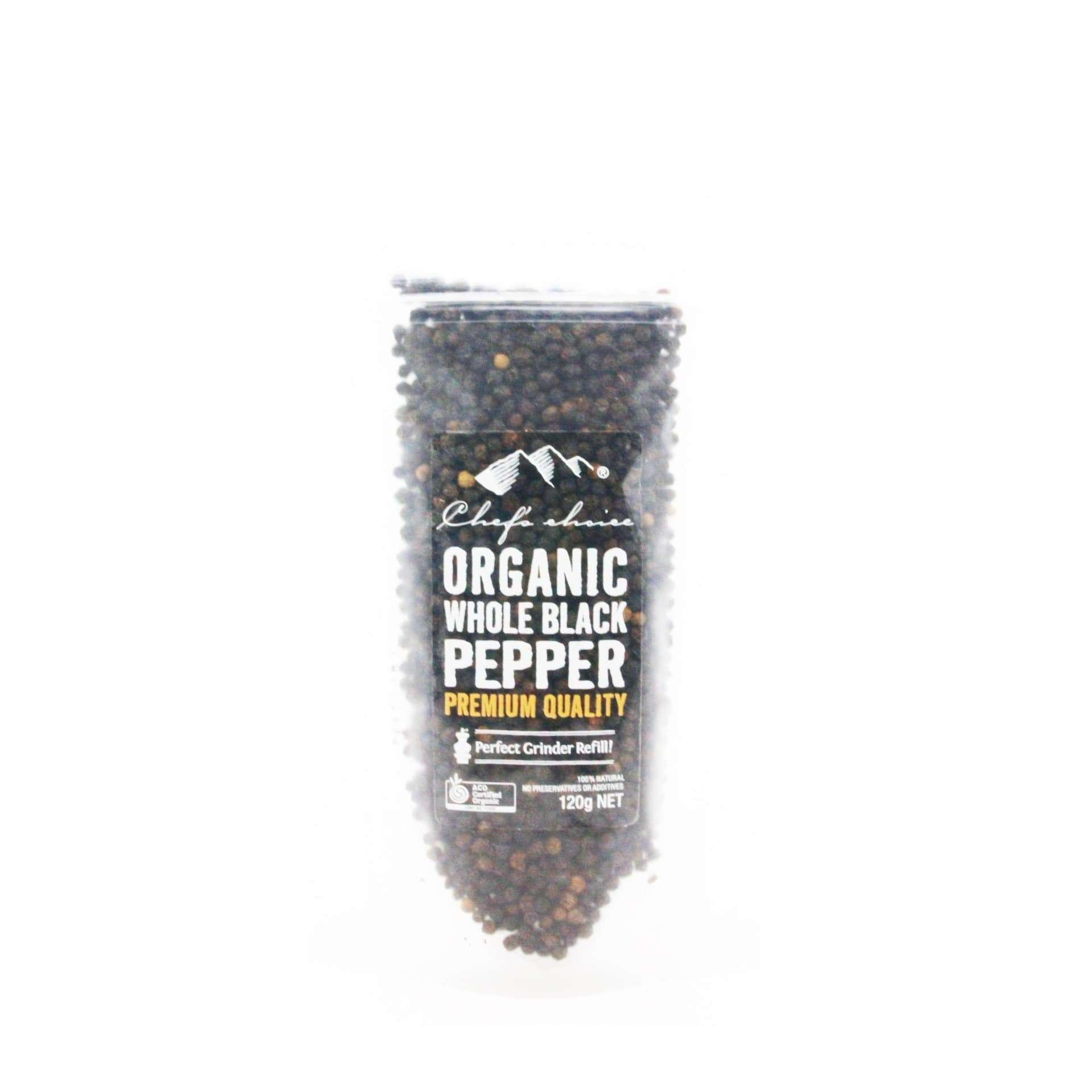 Chef'S Choice Org Black Pepper Pouch 120Gr