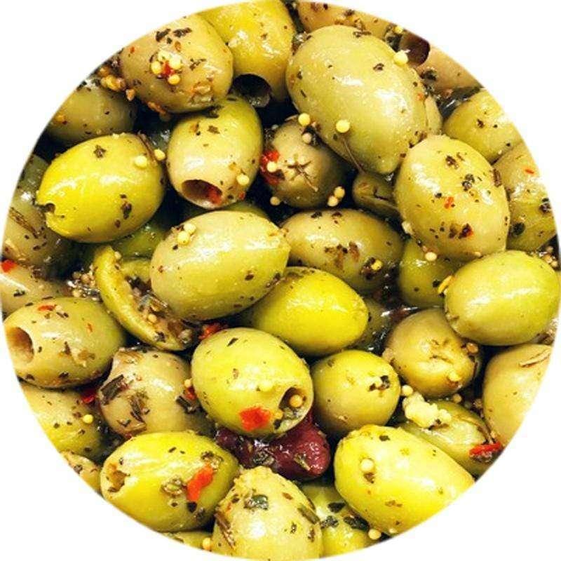 Basil Garlic And Chilli Kalamata (200g)