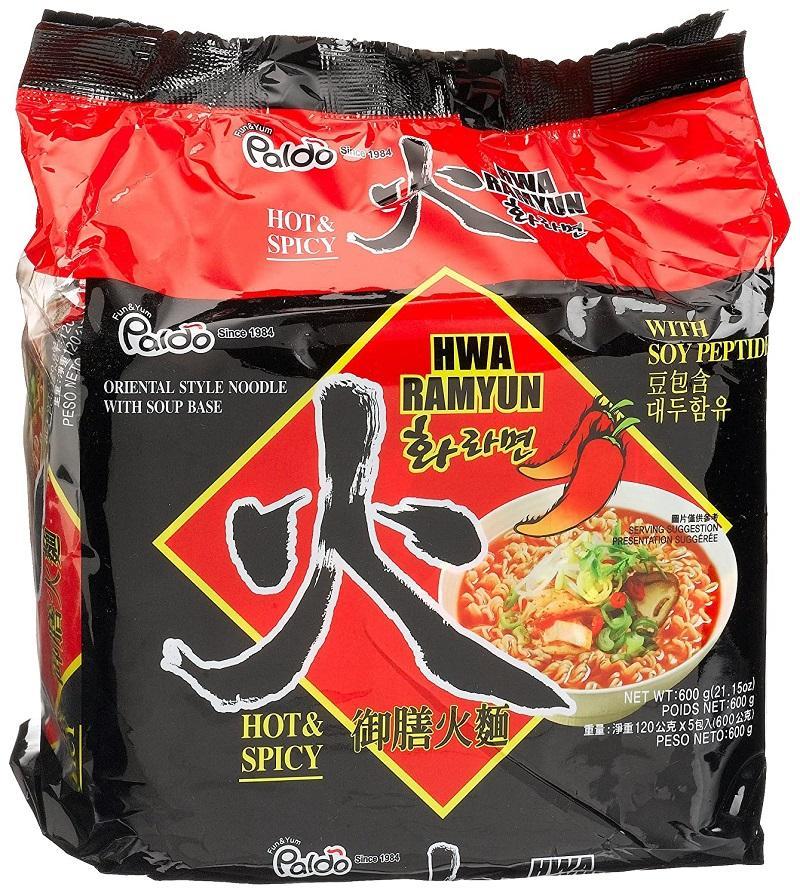 PALDO HWA RAMYUN HOT &amp; SPICY NOODLE 5PK